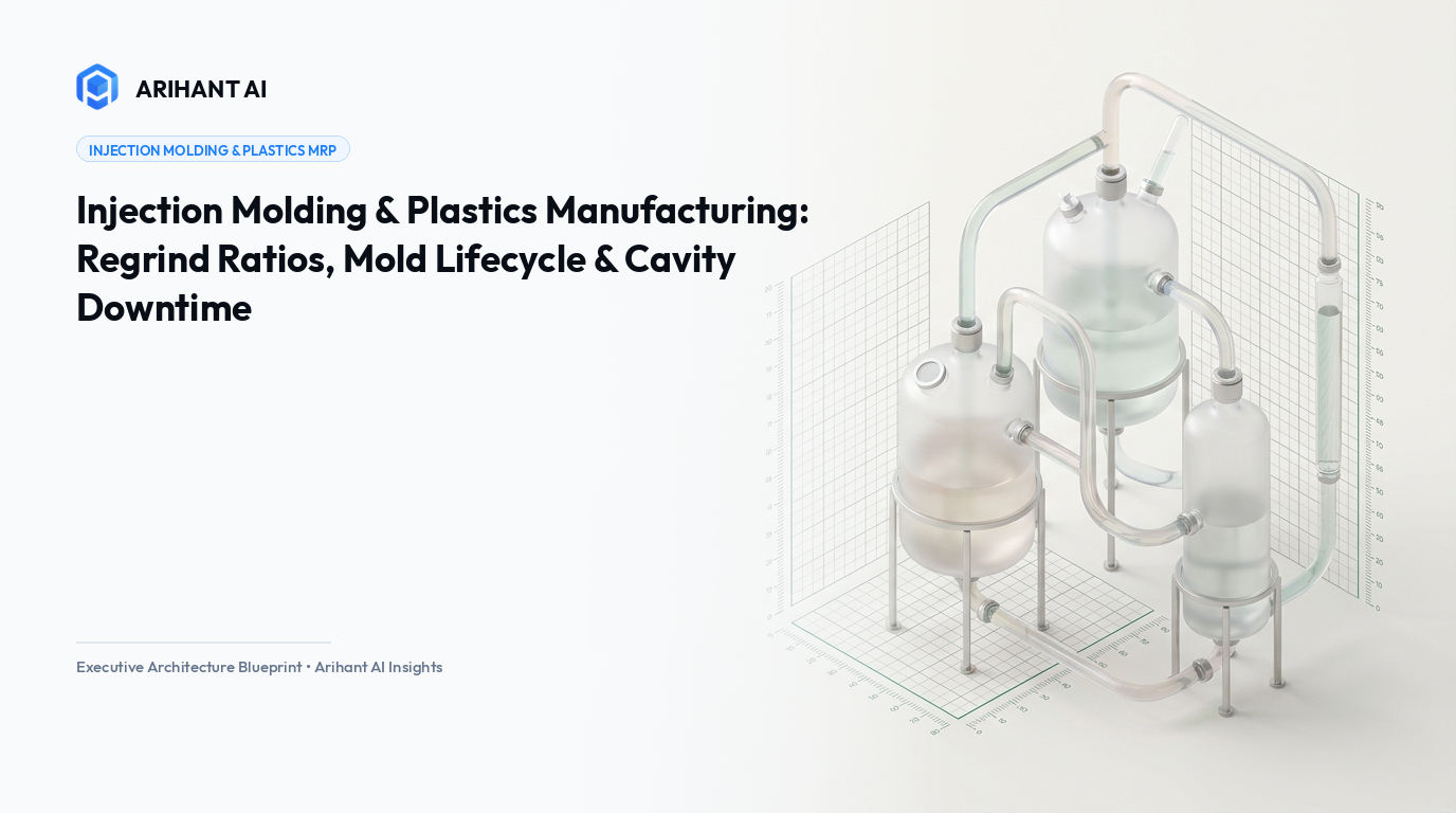 Injection Molding & Plastics Manufacturing: Regrind Ratios, Mold Lifecycle & Cavity Downtime